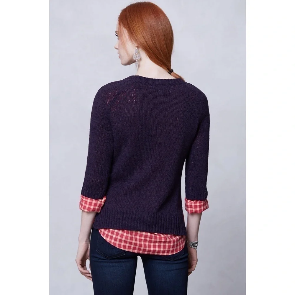 Anthro Moth Saddleback Embroidered Horse Sweater​​​​​​​